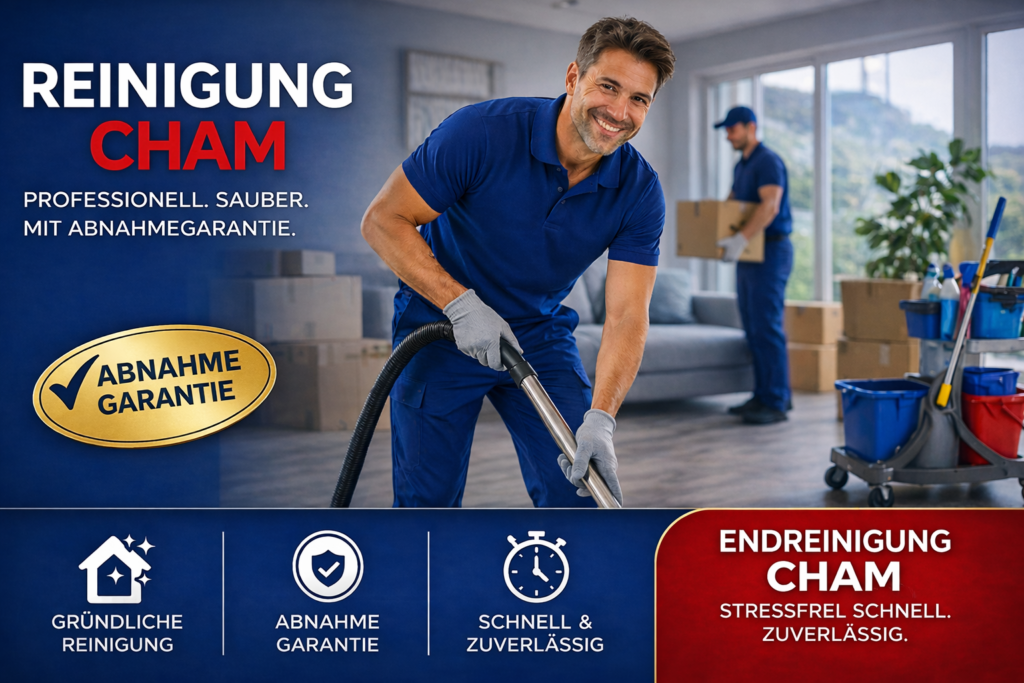 Endreinigung Cham mit Abnahmegarantie – Umzugsreinigung vom Profi