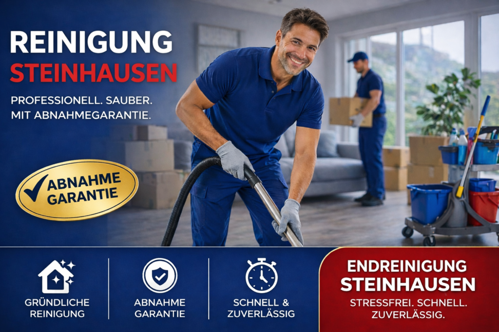 Endreinigung Steinhausen mit Abnahmegarantie – Umzugsreinigung vom Profi