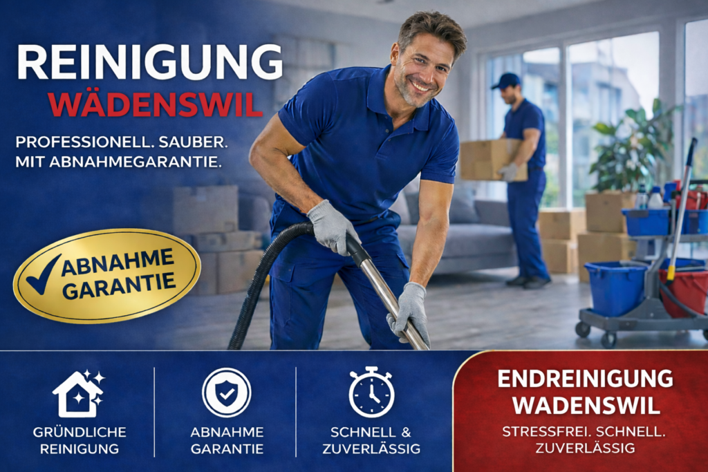 Endreinigung Wädenswil mit Abnahmegarantie – Umzugsreinigung vom Profi