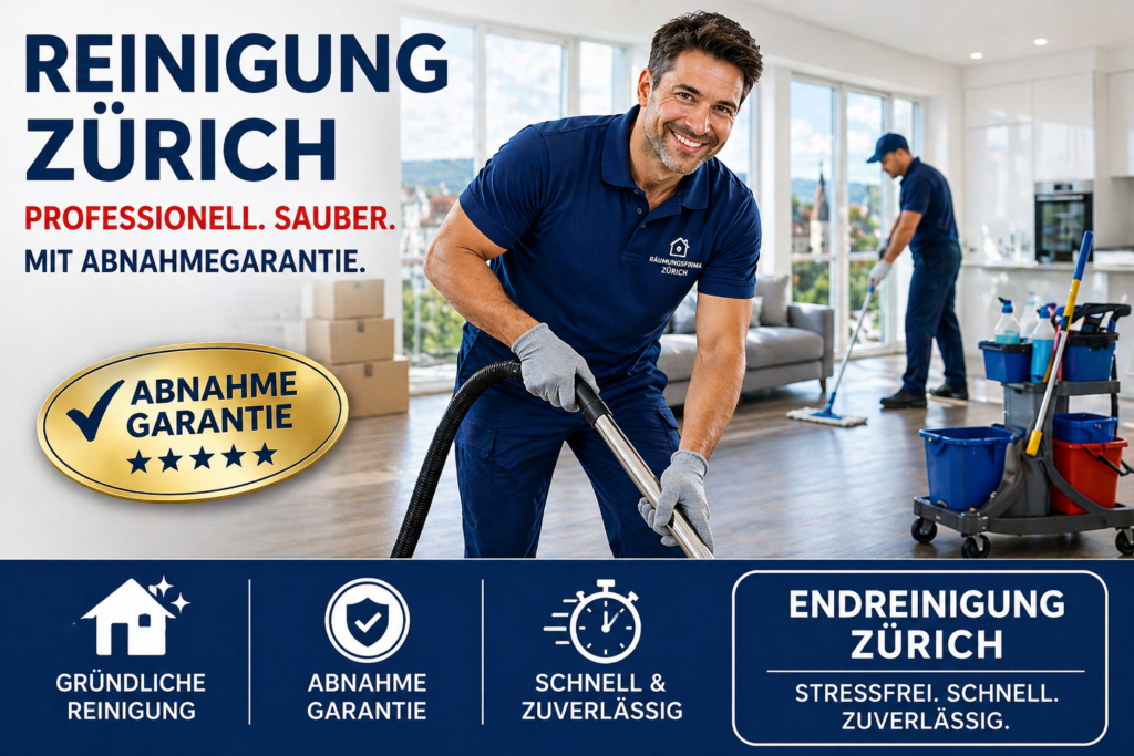 Endreinigung Kilchberg mit Abnahmegarantie – Umzugsreinigung vom Profi